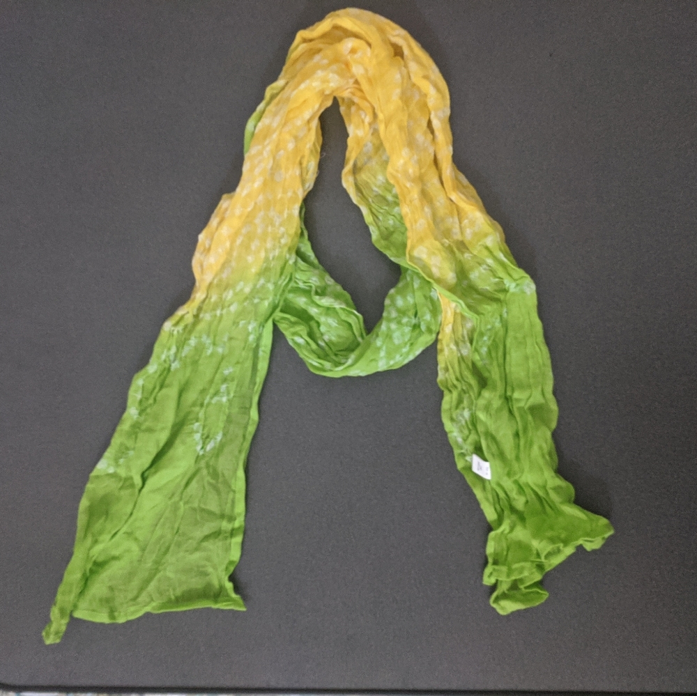 Yellow green gradient scarf